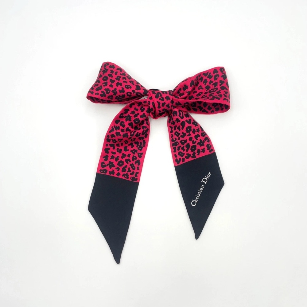 Christian Dior Mitzah
Leopard Pink x Multicolor Silk
Scarf W/Box